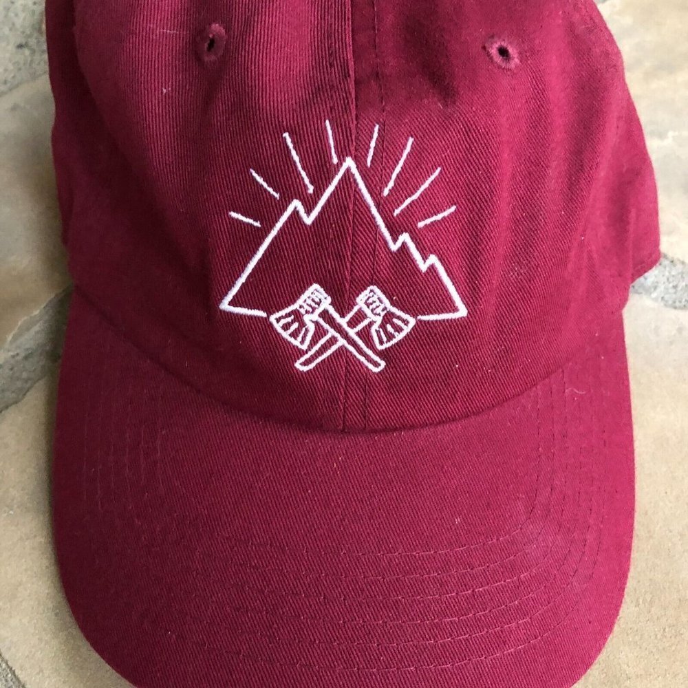 YENFORTH Mountain Outdoor Baseball Hat Unisex Dad Red Adjustable Cap - Picture 3 of 4